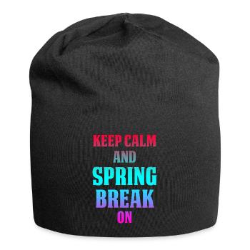 Keep Calm And Spring Break On - Jersey Beanie - black - Front