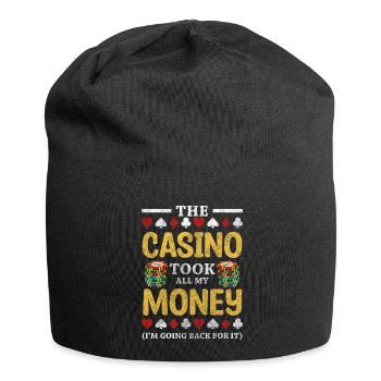 Casino Card Player Hold'em Skat - Jersey Beanie - black - Front
