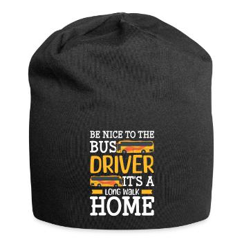 Fahrer Busfahrerin Reisebus - Jersey-Beanie - Schwarz - Vorne