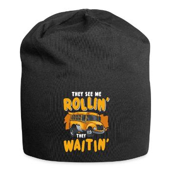 Bus Beruf Arbeit Transport - Jersey-Beanie - Schwarz - Vorne