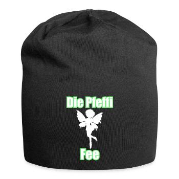 Die Pfeffi Fee - Jersey-Beanie - Schwarz - Vorne