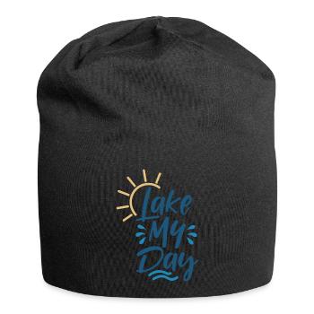 Lac Ma journée - Bonnet en jersey - noir - Devant