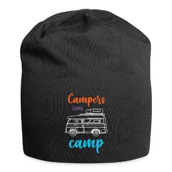 Camper auf dem Weg zum Camp - Jersey-Beanie - Schwarz - Vorne