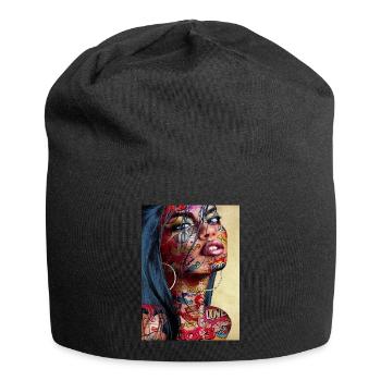 DESIGN VISAGE - Bonnet en jersey - noir - Devant