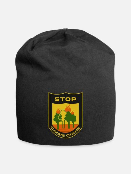 Stop - Jersey-Beanie - Schwarz