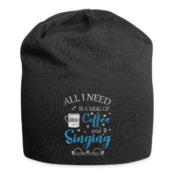 Musik Melodie Stimme Mikrofon - Jersey-Beanie - Schwarz - Vorne