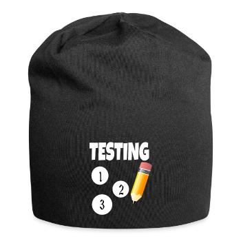 Test 123 avec un crayon - Bonnet en jersey - noir - Devant