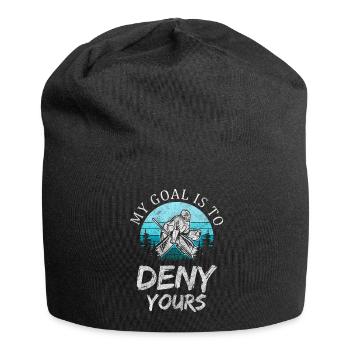 Sport Eishockey Maske Wintersport - Jersey-Beanie - Schwarz - Vorne