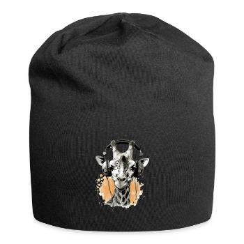 Gigi the audiophile giraffe - Jersey Beanie - black - Front