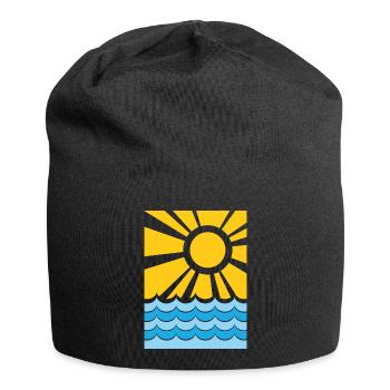 Sommer - Jersey-Beanie - Schwarz - Vorne