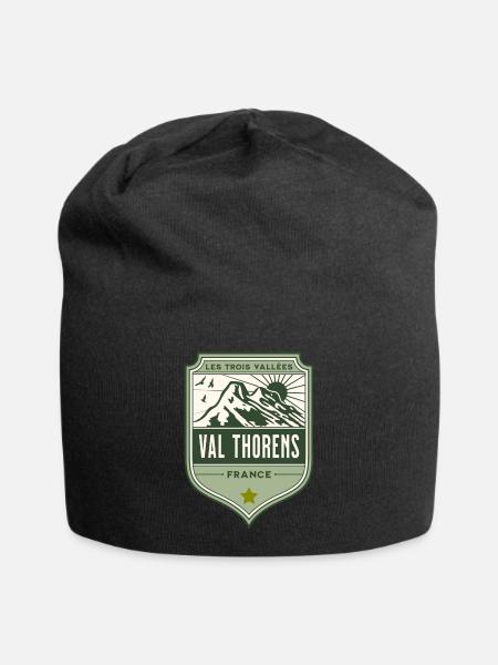 Val Thorens France Three Valleys Ski - Jersey Beanie - black
