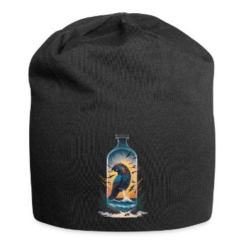 Bouteille de perroquet - Bonnet en jersey - noir - Devant