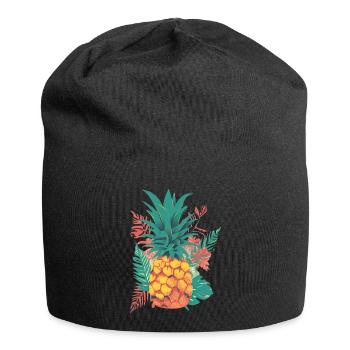 Tropische Fiesta: Ananas-Party! - Jersey-Beanie - Schwarz - Vorne
