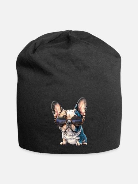 Le frais - Jersey-Beanie - Schwarz