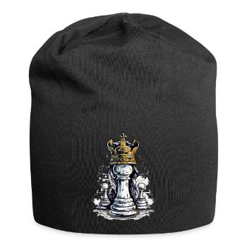 Le pion déguisé en roi - Bonnet en jersey - noir - Devant