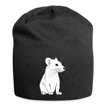 Playful ferret - Jersey Beanie - black - Front