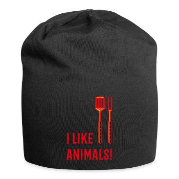 I Like Animals! (Grill Cutlery / 3C) - Jersey Beanie - black - Front