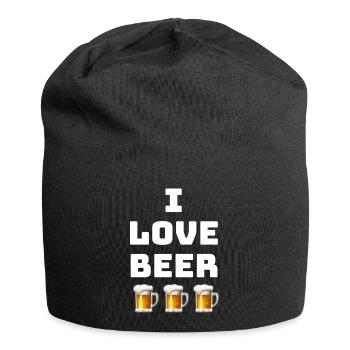Amateur de bière - Bonnet en jersey - noir - Devant