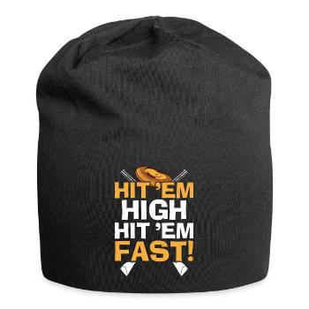 Hit 'Em High, Hit 'Em Fast! Trapshooting Skeet Sho - Jersey-Beanie - Schwarz - Vorne