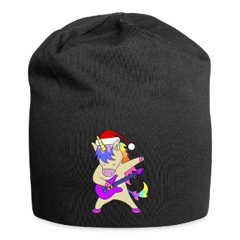 Saint-Nicolas guitare Licorne | Noël, Cadeau - Bonnet en jersey - noir - Devant