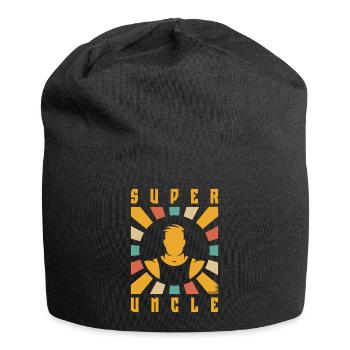 Super Uncle (Strahlen / 4C) - Jersey-Beanie - Schwarz - Vorne