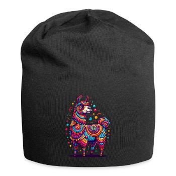 CONFETTIS DE PINATA D’ALPAGA BULLES ARC-EN-CIEL PANACHÉES - Bonnet en jersey - noir - Devant