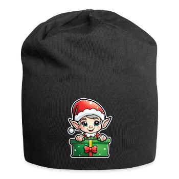 Elf Christmas Elf Gift Elf - Jersey Beanie - black - Front