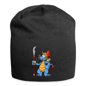 Guerrier dragon chinois - Bonnet en jersey - noir - Devant
