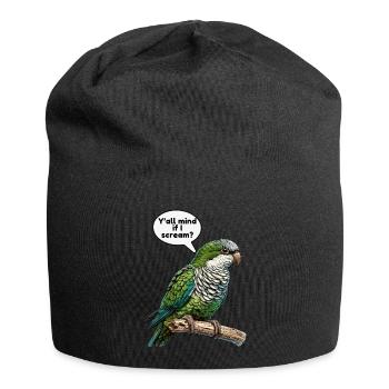 Quäker Papagei Mönch Sittich - Jersey-Beanie - Schwarz - Vorne