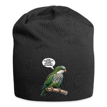 Quäker Papagei Mönch Sittich - Jersey-Beanie - Schwarz - Vorne