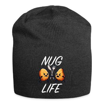 Chicken Nuggets Funny Nuggets Nug Life Quote - Jersey Beanie - charcoal grey - Front