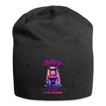 Cadeau d’arcade de jeu rétro - Bonnet en jersey - noir - Devant