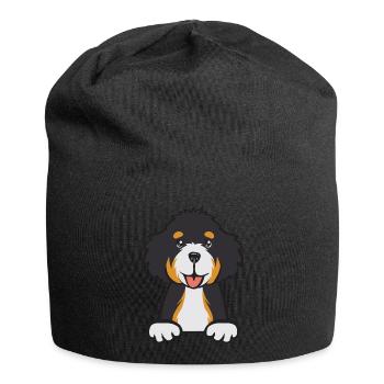 Bernedoodle Dog - Jersey Beanie - black - Front
