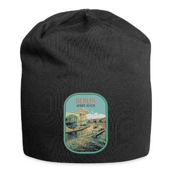 Illustration Architecture Moderne Berlin - Bonnet en jersey - noir - Devant