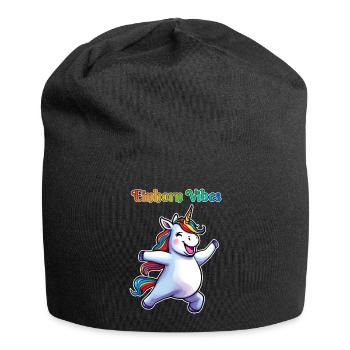 Tanzendes Einhorn Vibes - Jersey-Beanie - Schwarz - Vorne