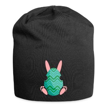 Pâques / Lapin de Pâques / t-shirt humour pâques - Bonnet en jersey - noir - Devant