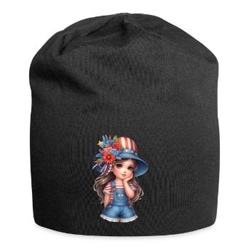 USA Girly so sweet like a Bosh - Jersey Beanie - black - Front
