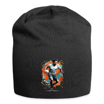 Handballspieler Streetwear Ikonischer Style - Jersey-Beanie - Schwarz - Vorne