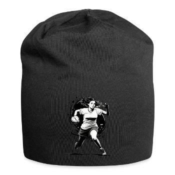 Joueur de handball streetwear Un style iconique - Bonnet en jersey - noir - Devant