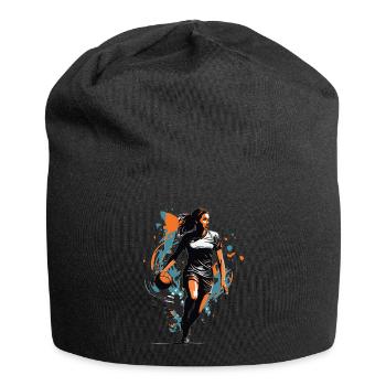 Joueur de handball streetwear Un style iconique - Bonnet en jersey - noir - Devant