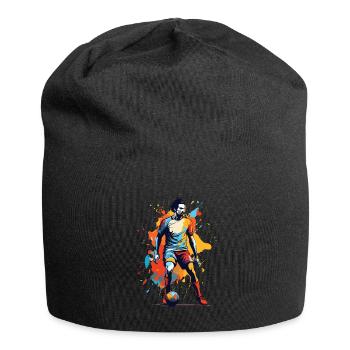 Football Aesthetic Streetwear Iconic Design - Jersey Beanie - black - Front