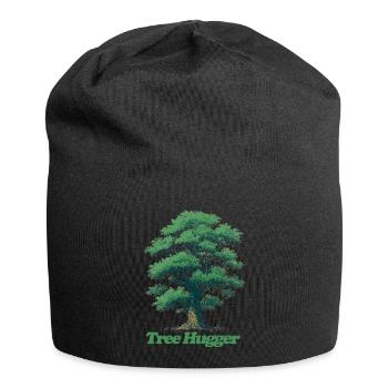 Étreinte d’arbre - Bonnet en jersey - noir - Devant