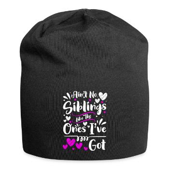 Amour fraternel, enfants, amour, cohésion - Bonnet en jersey - noir - Devant
