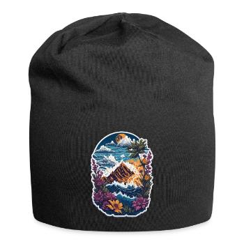 Jäger Bergsteiger Wanderer Abenteuer - Jersey-Beanie - Schwarz - Vorne