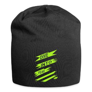 amusant embrasser le courage le courage et la force génial - Bonnet en jersey - noir - Devant