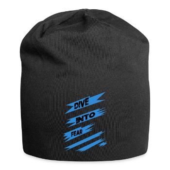 Citation d’audace geek résilient courage face aux peurs - Bonnet en jersey - noir - Devant