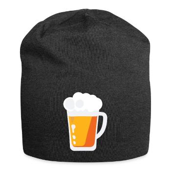 Beer Flask Mug Booze Bachelor Party 1 - Jersey Beanie - charcoal grey - Front