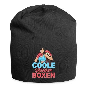 Coole Mädchen Boxen Kampfsport Boxer - Jersey-Beanie - Schwarz - Vorne