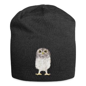 Hibou - Bonnet en jersey - charbon - Devant