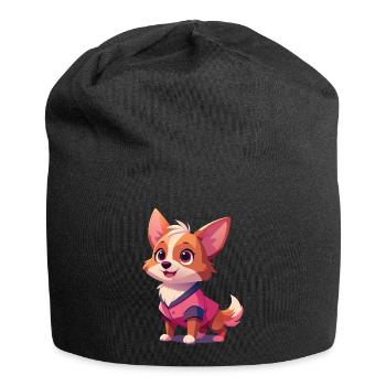 Cute little dog - Jersey Beanie - black - Front